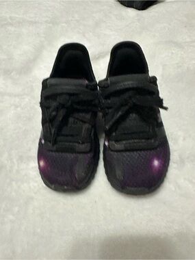 Kids Black and Purple Athletic Sneakers